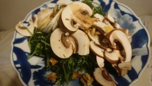 三つ葉とマッシュルーム