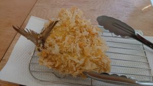 白いアジフライ