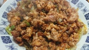 豚挽肉オイスターソース