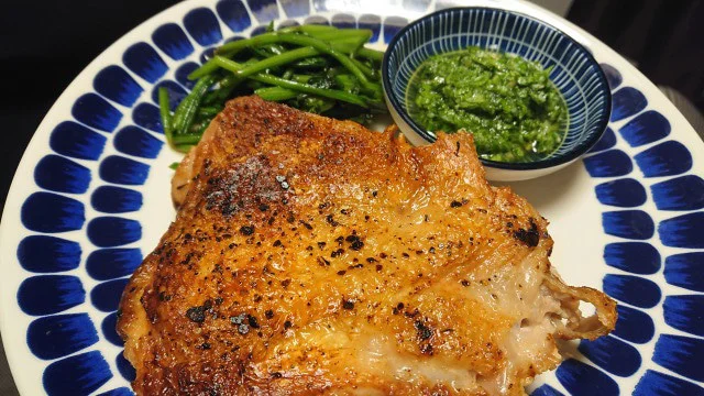 野郎飯流・鶏もも肉ソテーとセロリソース