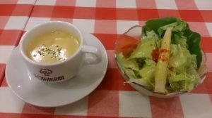 サラダとスープ