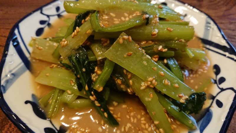 小松菜の甘い胡麻和え