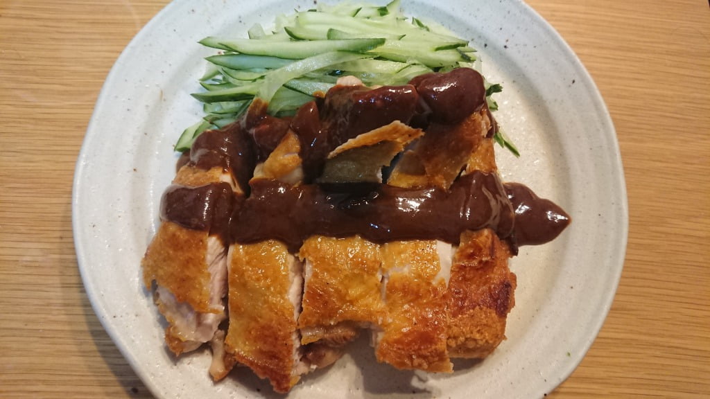 パリパリ皮の棒棒鶏