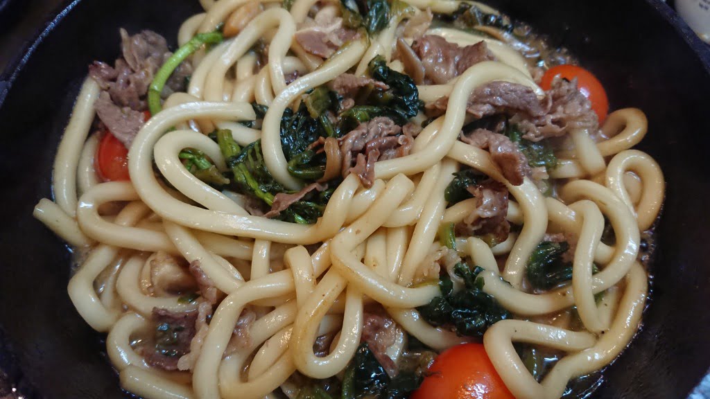 スキレットすき焼きうどん