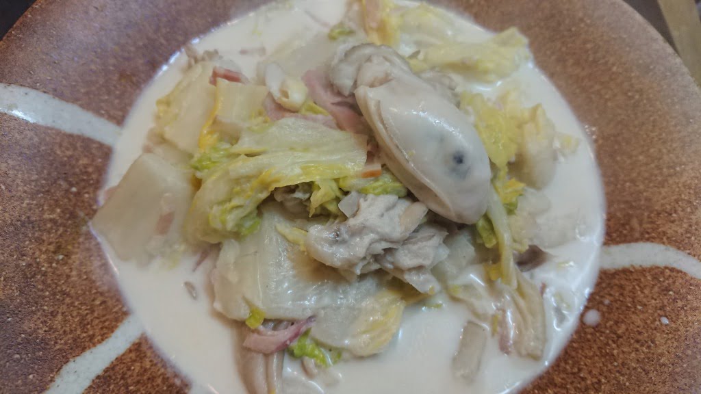 牡蠣ベーコン白菜クリーム煮（中華）