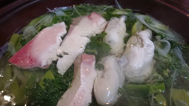 野郎飯流・低温火入れのシンプルな鰤しゃぶ牡蠣しゃぶ