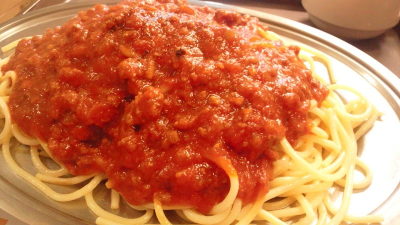 スパゲッティーのパンチョ 秋葉原店で、ミートソースを食べる。