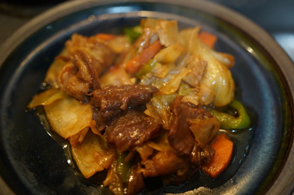 どて煮野菜炒め