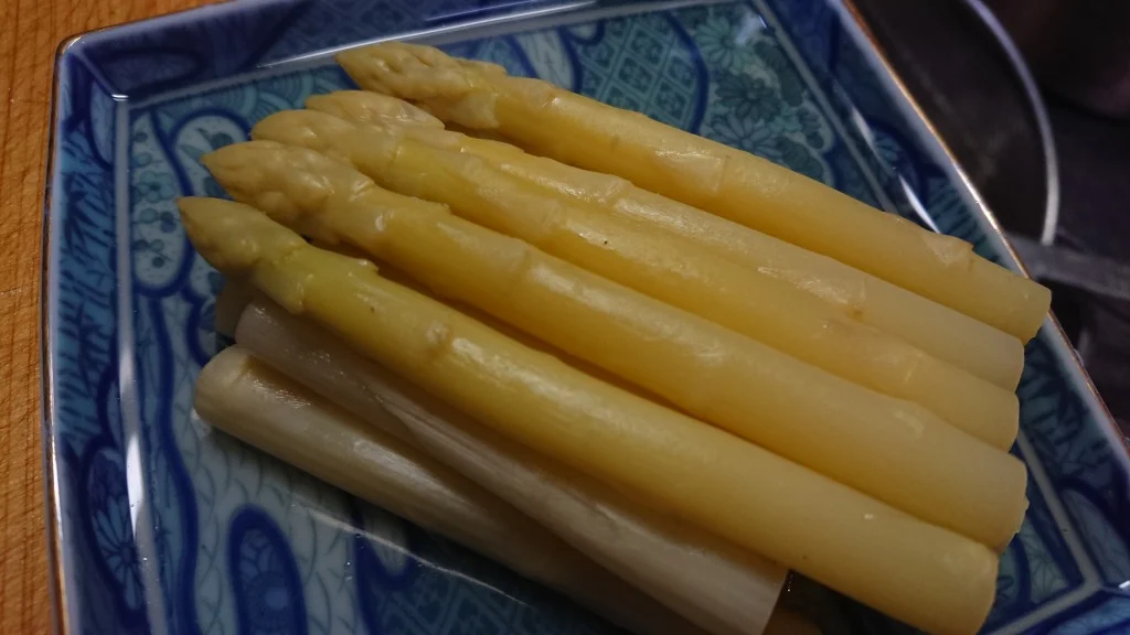 白アスパラガスの白だしおひたし