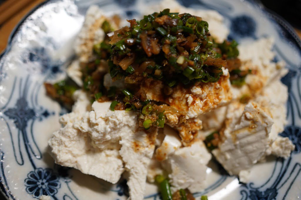 XO醤で美味い崩し搾菜豆腐