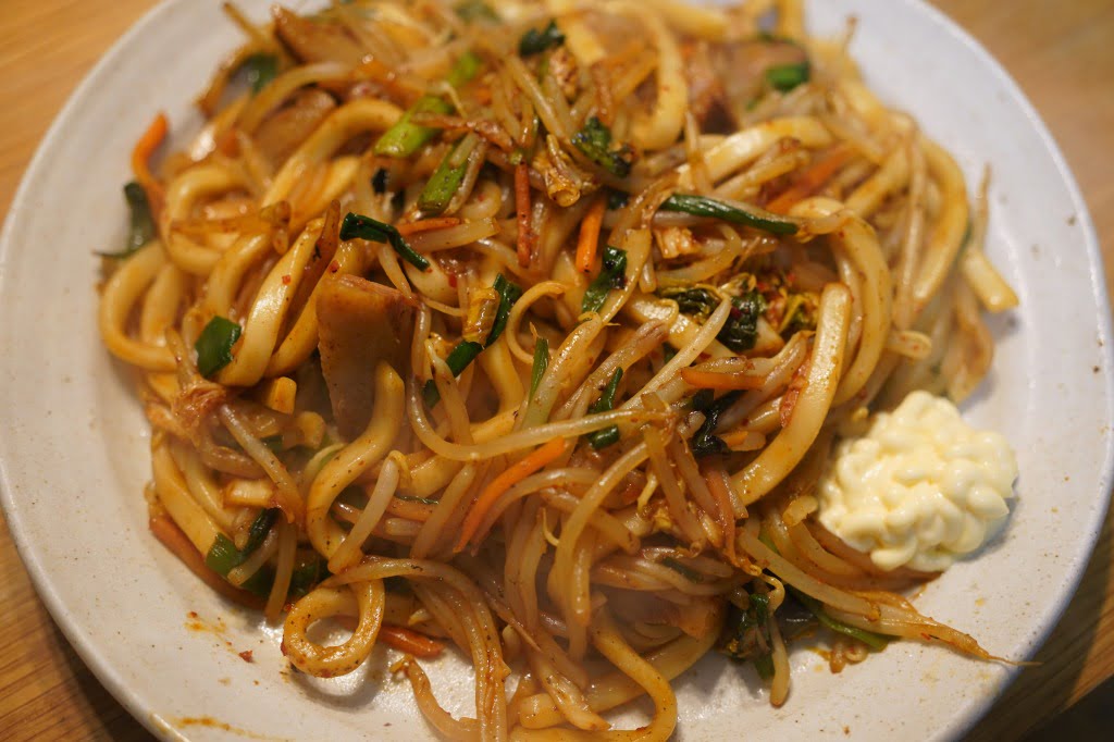 おつまみ系豚キムチうどん