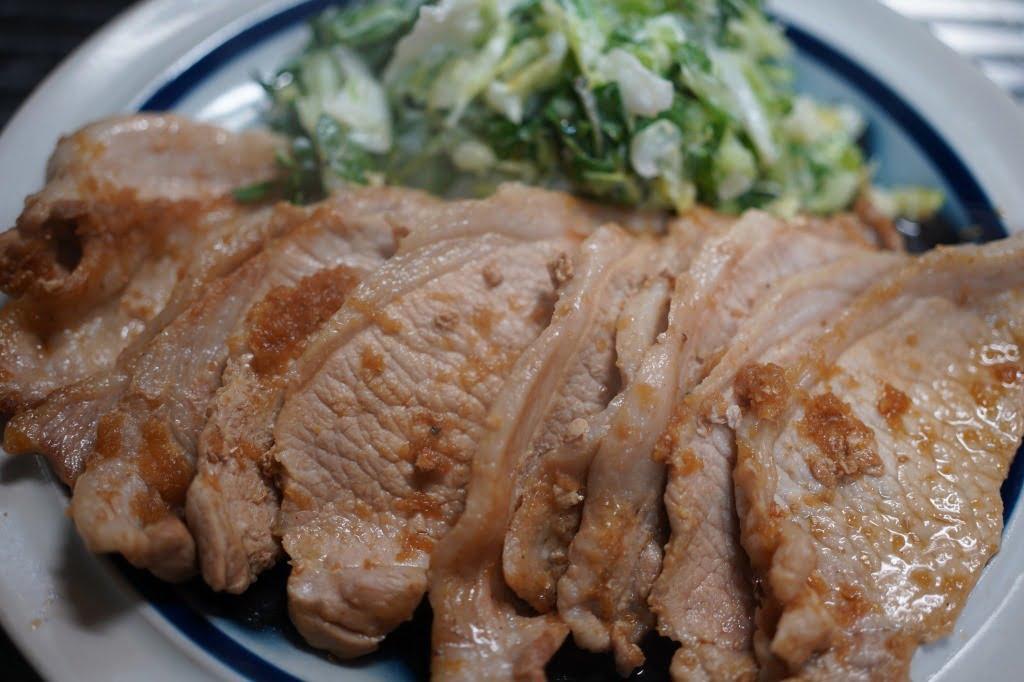 超シンプルに仕上げる豚の生姜焼きとグリーンコールスロー