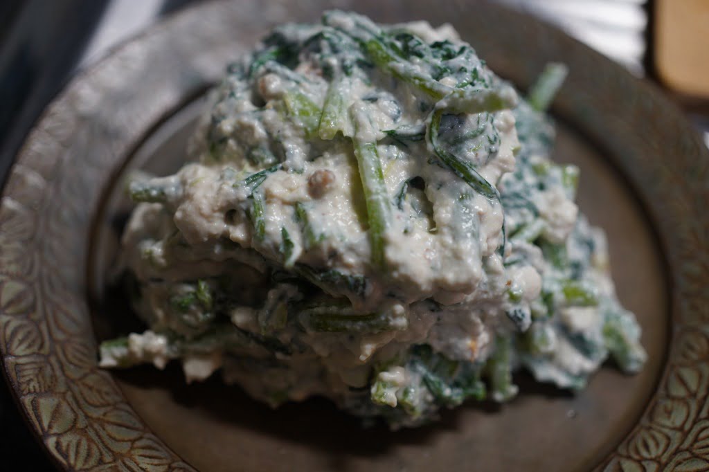 ほうれん草とぶなしめじの、濃厚白和え