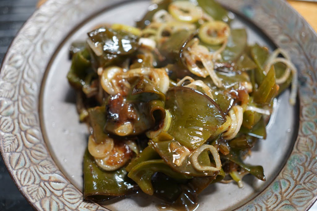 めかぶ塩ごま油ニンニク炒め