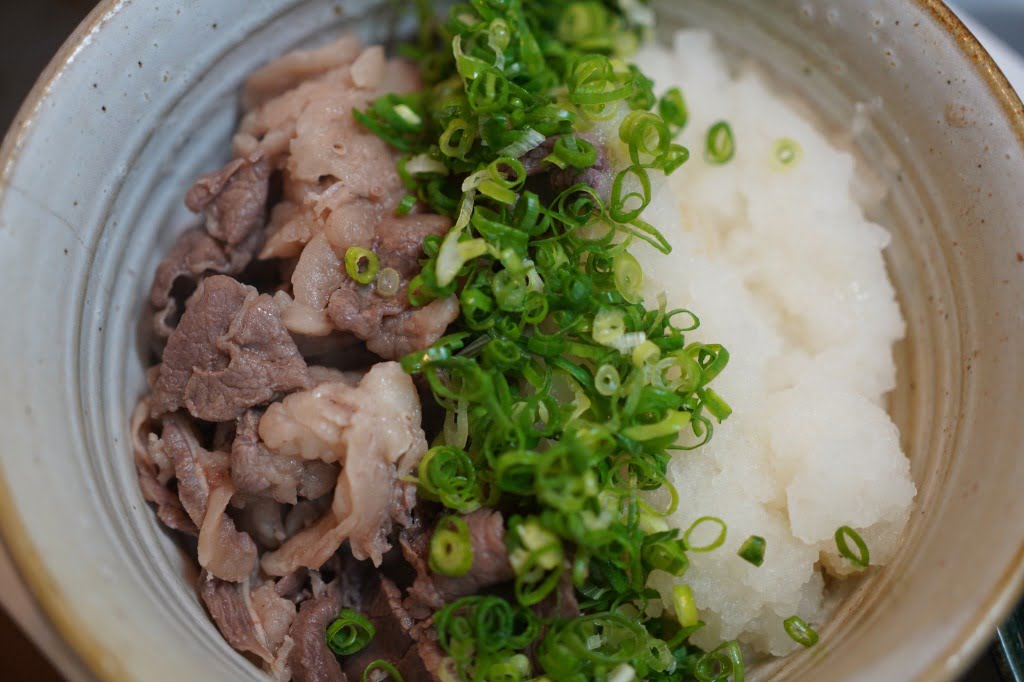 レモン白だし肉ぶっかけおろしうどん