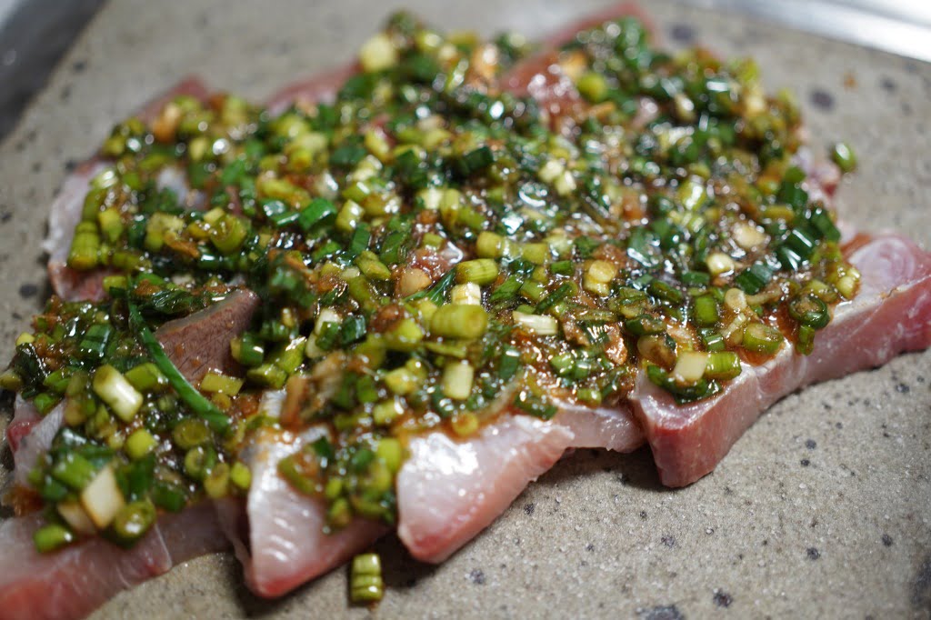 鰤の中華風カルパッチョ