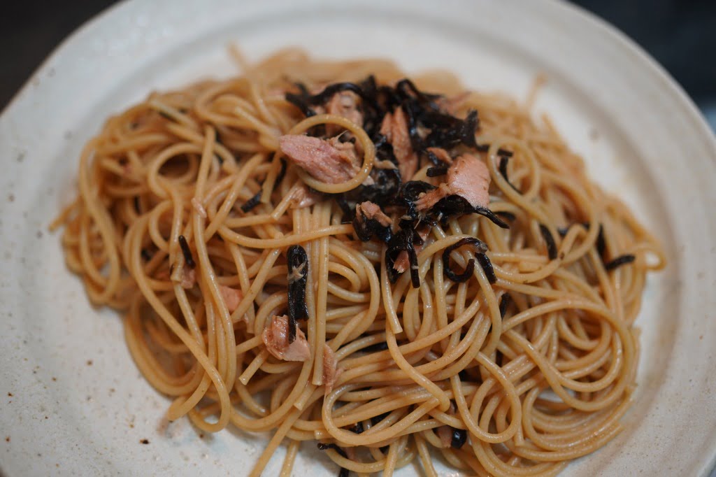 塩昆布ツナわさびスパゲッティ