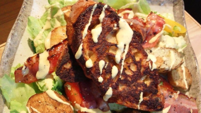 野郎飯流 パンペルデュ・サレ（甘くないフレンチトーストのワンプレート）