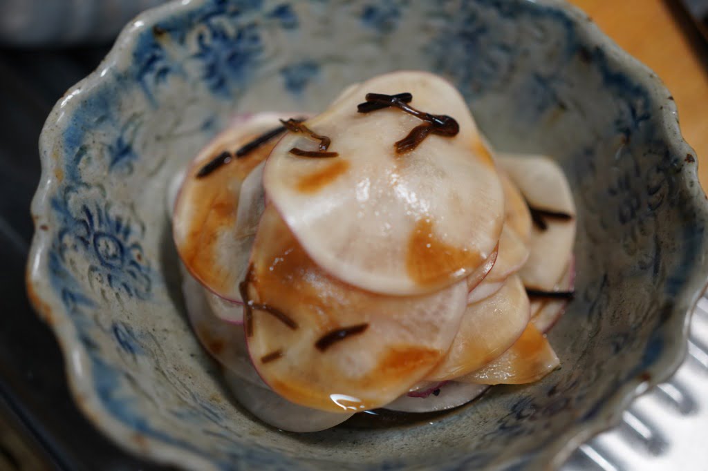 蕪と塩昆布と富士酢の即席漬