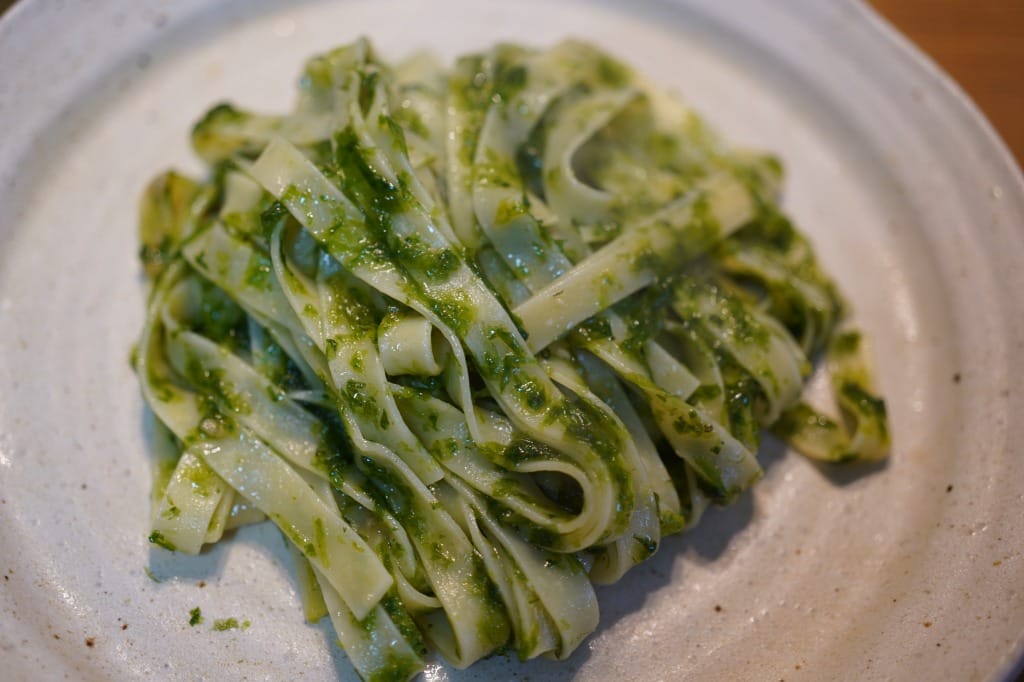 生青のりとバターの生パスタ（フェトチーネ）