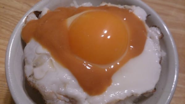 野郎飯流・雲丹ひしおかけ目玉焼き丼