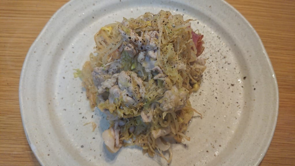 塩にんにくの、こんなんでいいんだよ炒め