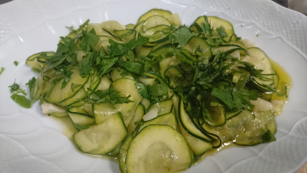 覚えづらい料理名、ズッキーニのトリフォラーティ