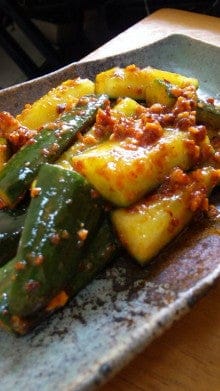 きゅうりの、おかずラー油たたき