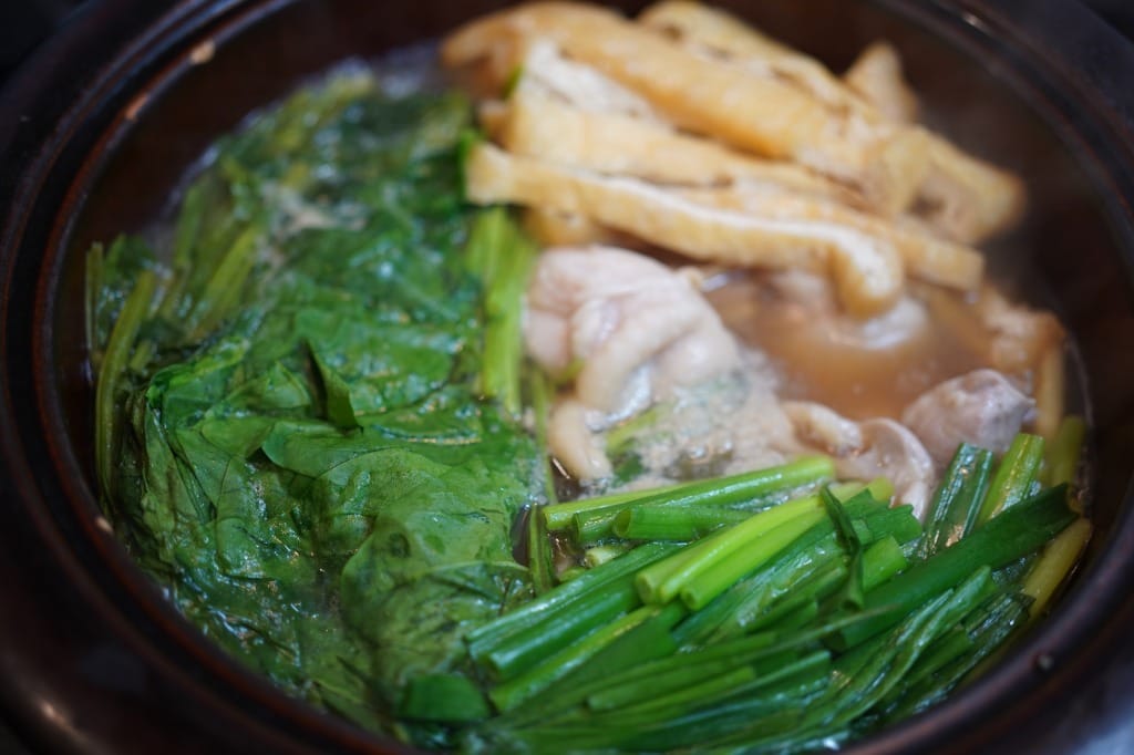 鶏肉の常夜鍋と締めの日本蕎麦