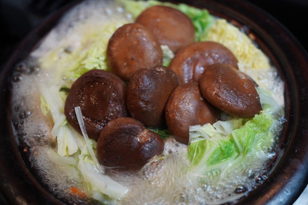 白菜と生椎茸の鍋