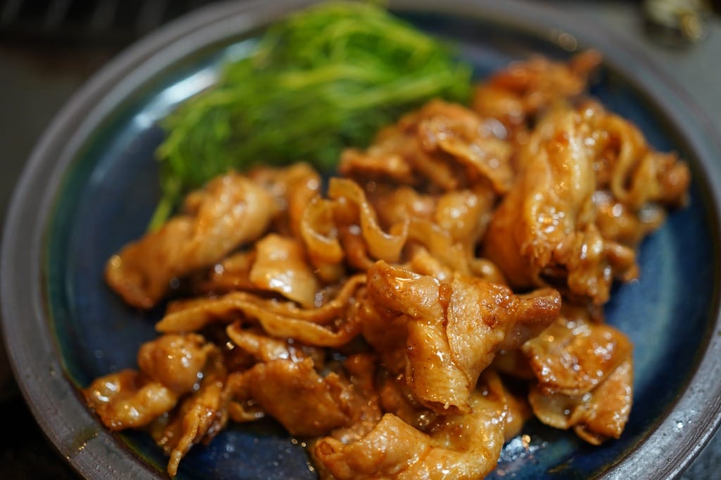 新しい豚バラ肉の生姜焼き