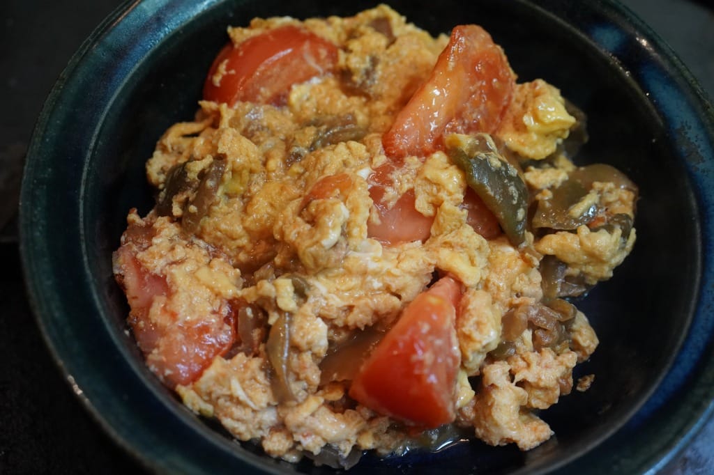 トマトとザーサイの卵炒め