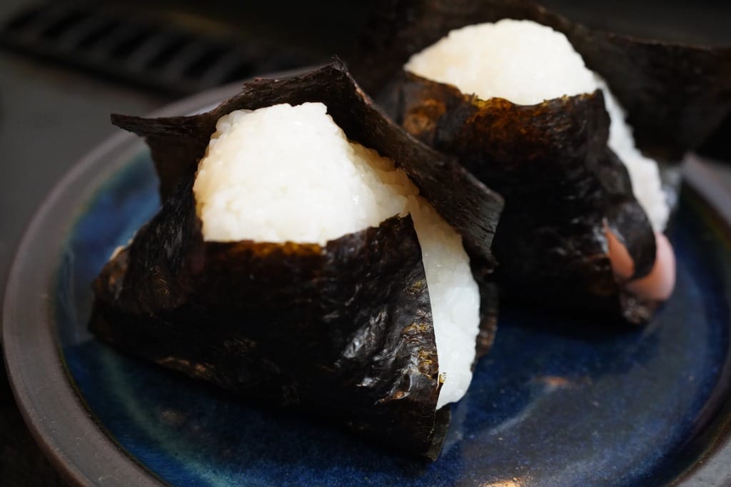 焼き鯖と岩下の新生姜のおにぎり