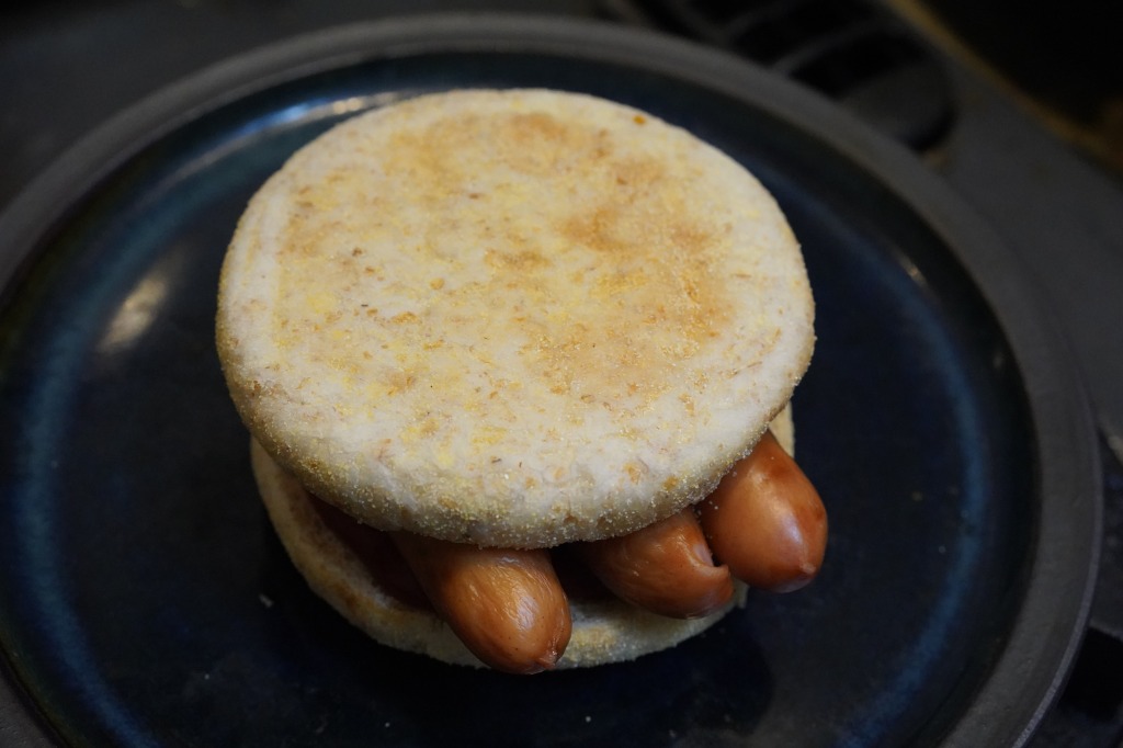 料理の腕前ガン無視の、朝食ウインナーマフィン